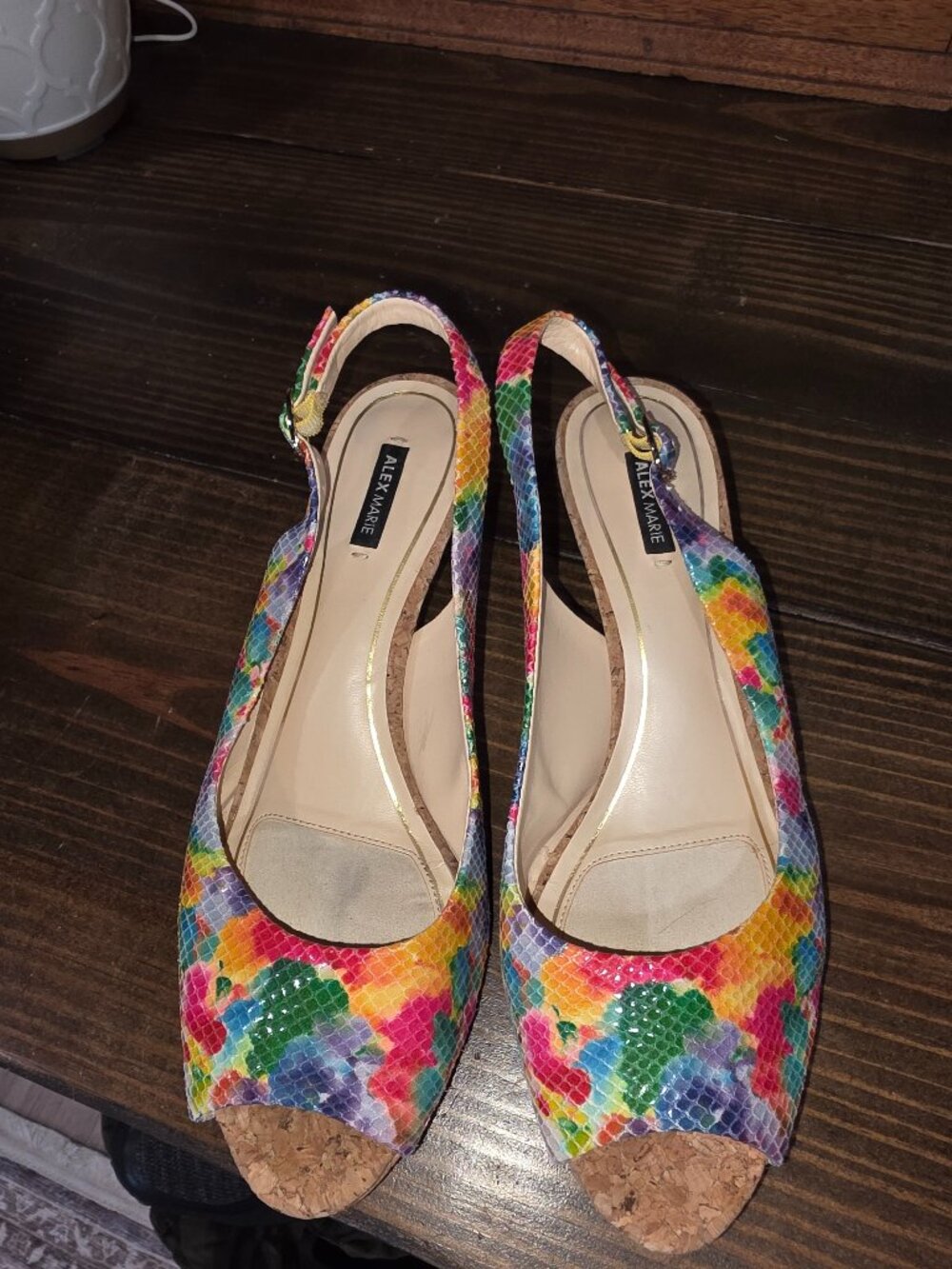 Alex Marie Colorful Peep Toe Slingbacks Sz 9.5